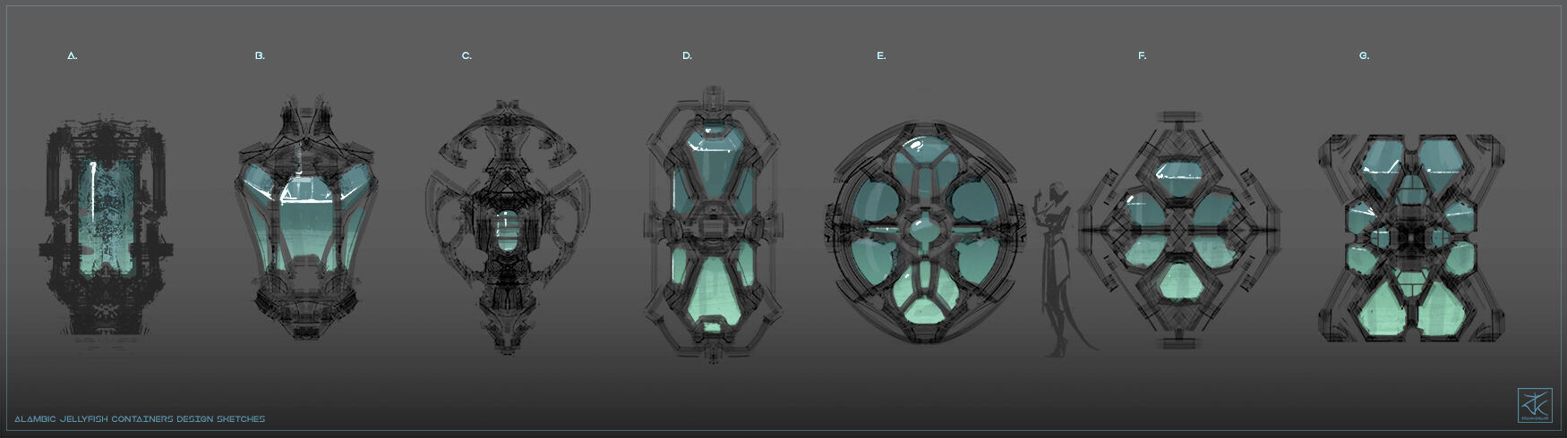 Jellyfish containers sketches