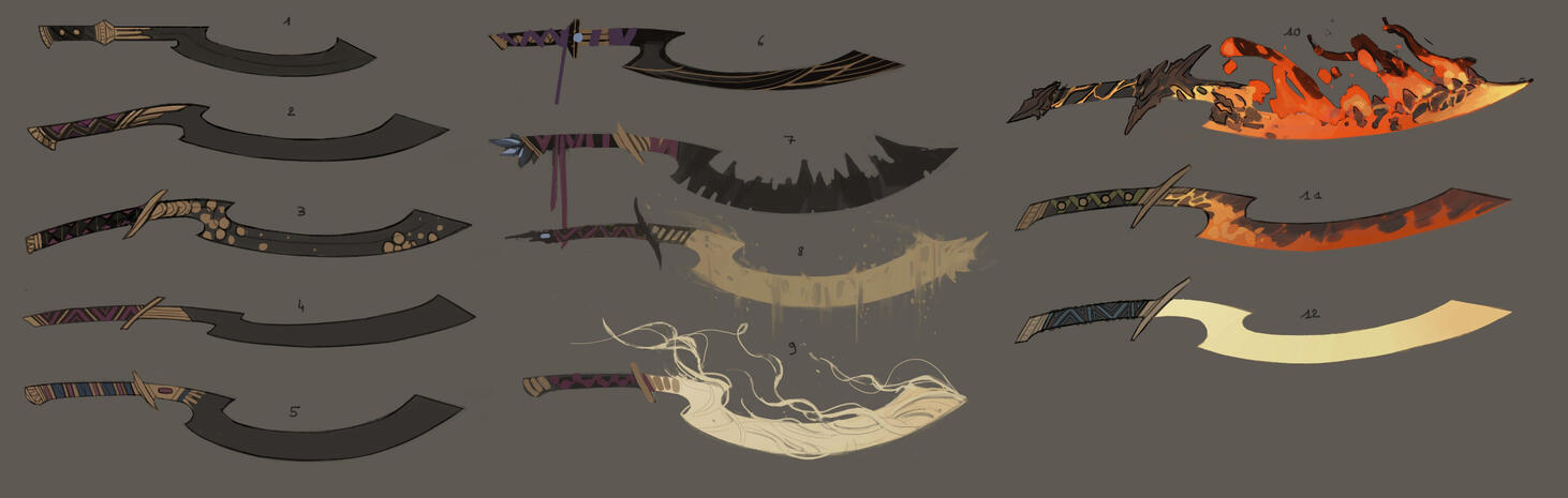Khopesh sketches