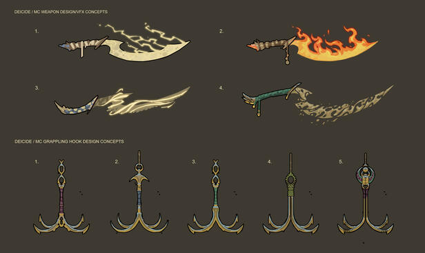 weapon sketches